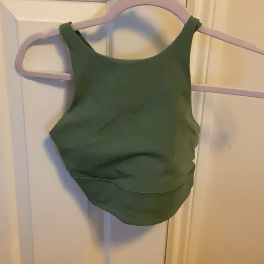 Lululemon energy longline bra green